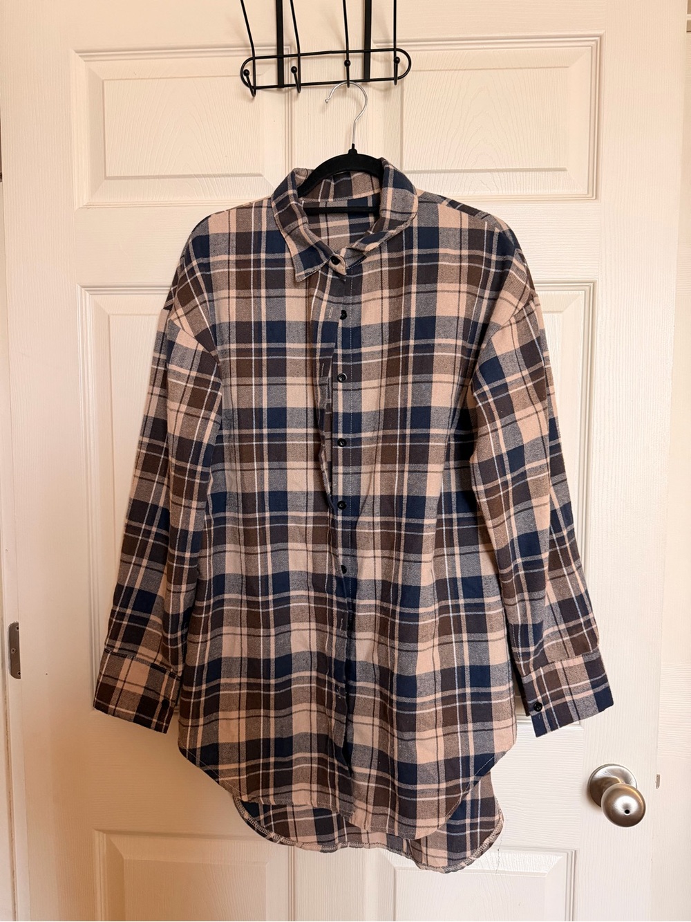 Women’s Plaid Oversized Shacket Button Down Size Medium